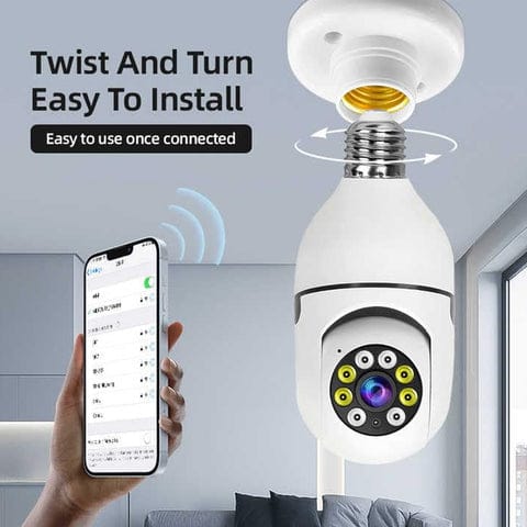 🔐 V380 Pro Wireless WiF 360° Panoramic Smart Bulb Security Camera