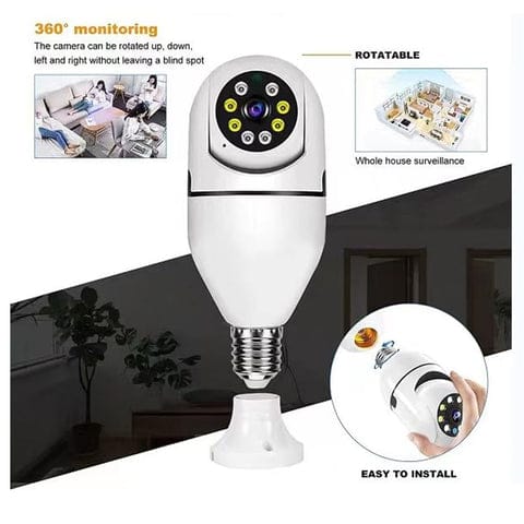 🔐 V380 Pro Wireless WiF 360° Panoramic Smart Bulb Security Camera